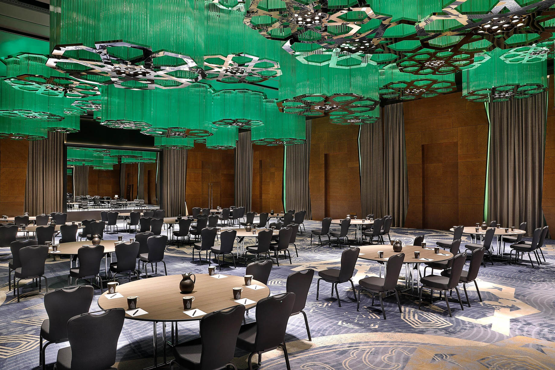 W Muscat Resort - Muscat, Oman - Great Room Green Banquet Setup