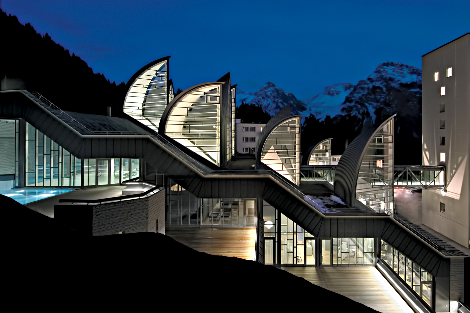 Tschuggen Grand Hotel - Arosa, Switzerland - Winter Night