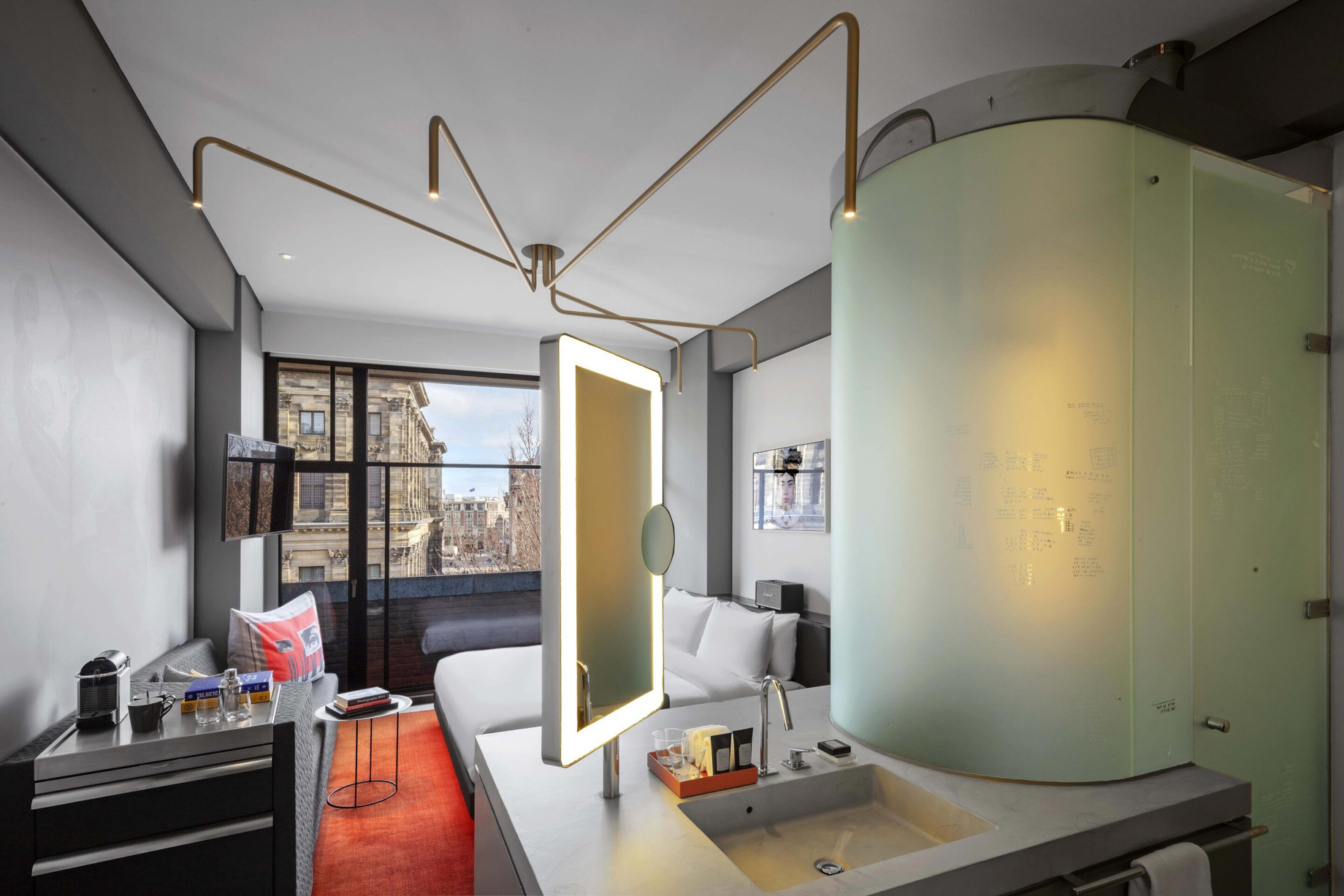 W Amsterdam Hotel – Amsterdam, Netherlands – Wonderful Exchange Guest Room Vanity
