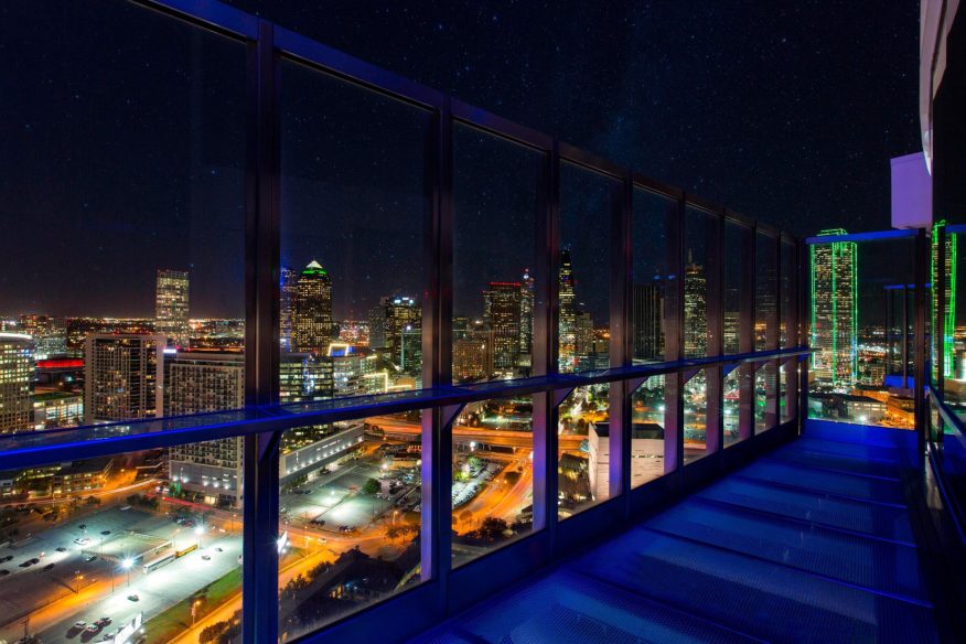 W Dallas Victory Hotel - Dallas, TX, USA - Downtown View Night