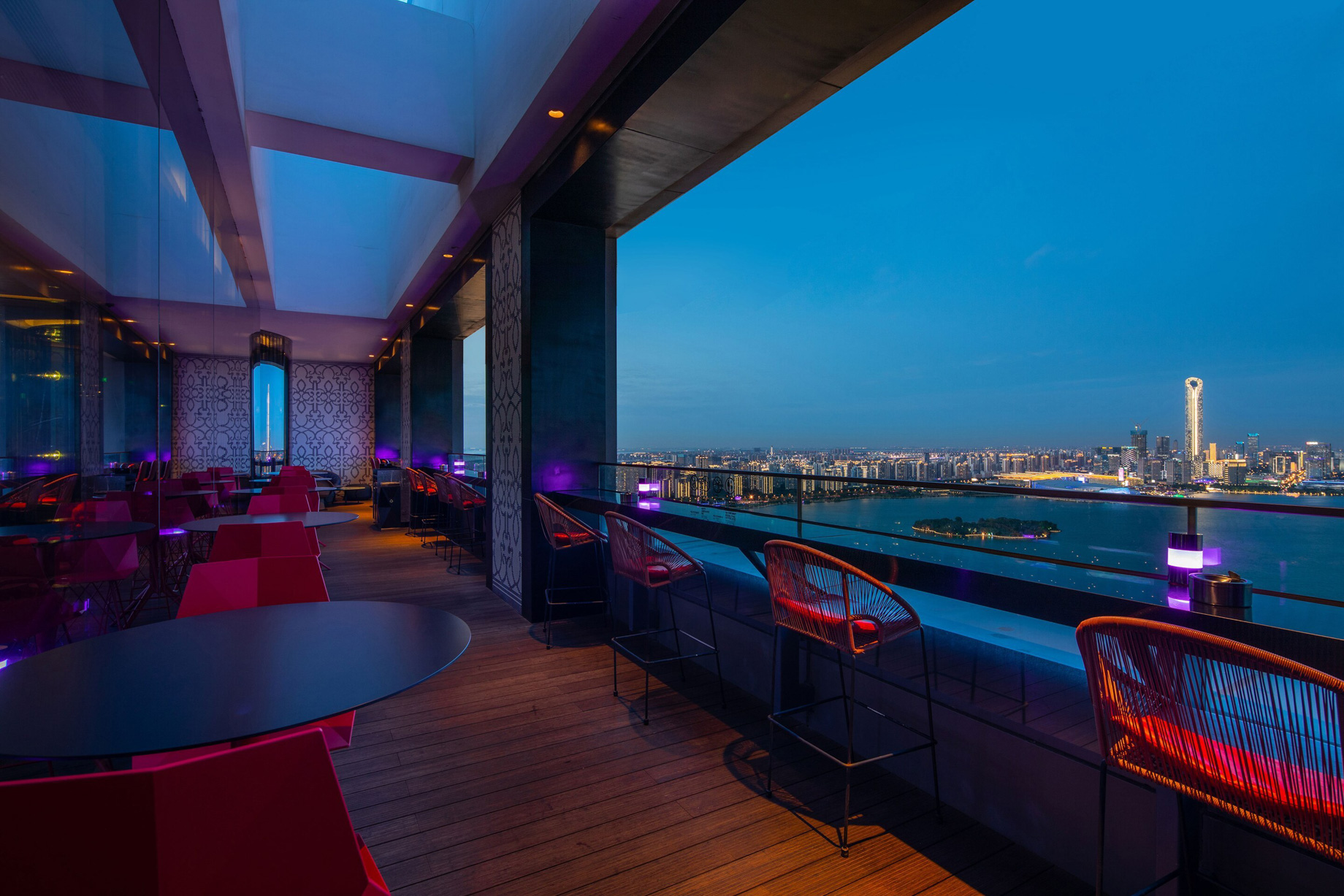 W Suzhou Hotel – Suzhou, China – TORO LOCO Terrace Night View