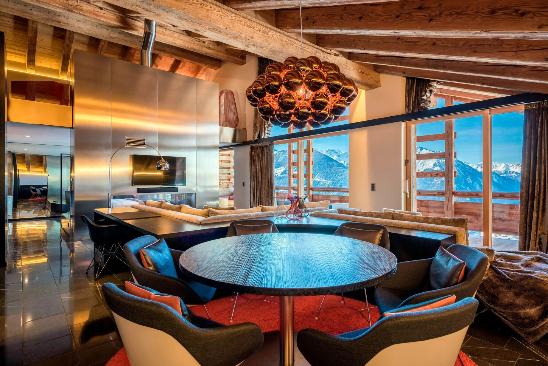 W Verbier Hotel – Verbier, Switzerland – E WOW Suite Lounge Area