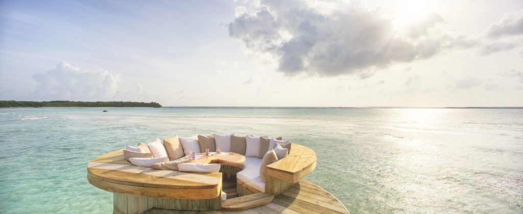Soneva Jani Resort - Noonu Atoll, Medhufaru, Maldives - 2 Bedroom Water Retreat Villa Outdoor Pool Deck Overwater Lounge
