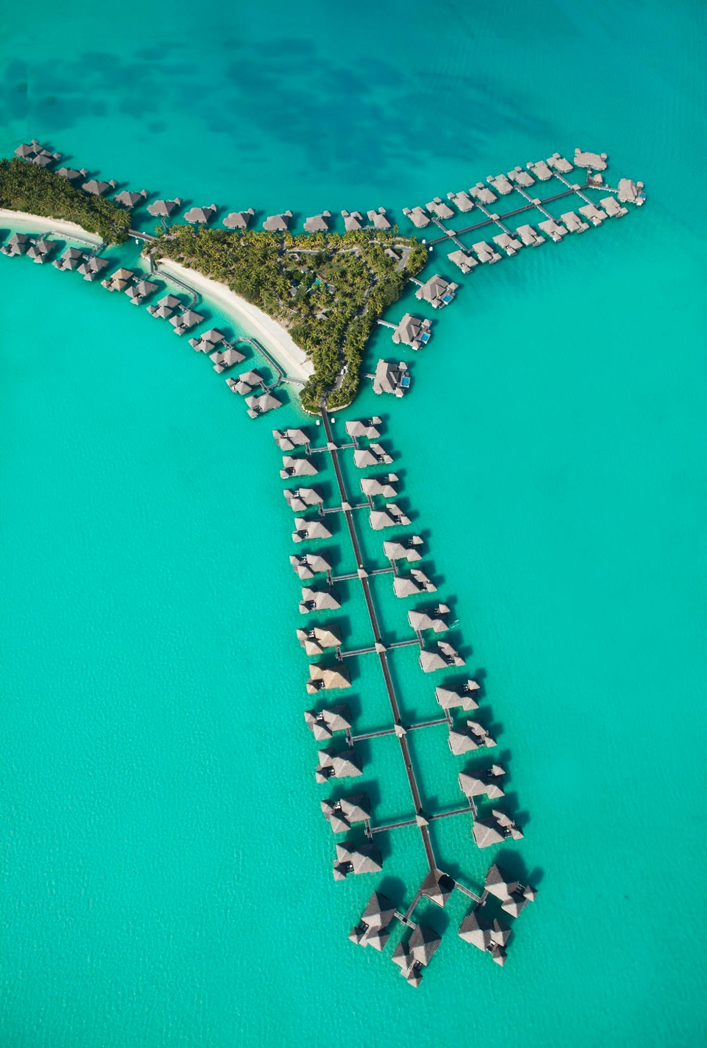 The St. Regis Bora Bora Resort – Bora Bora, French Polynesia – St Regis Bora Bora Aerial Villa View