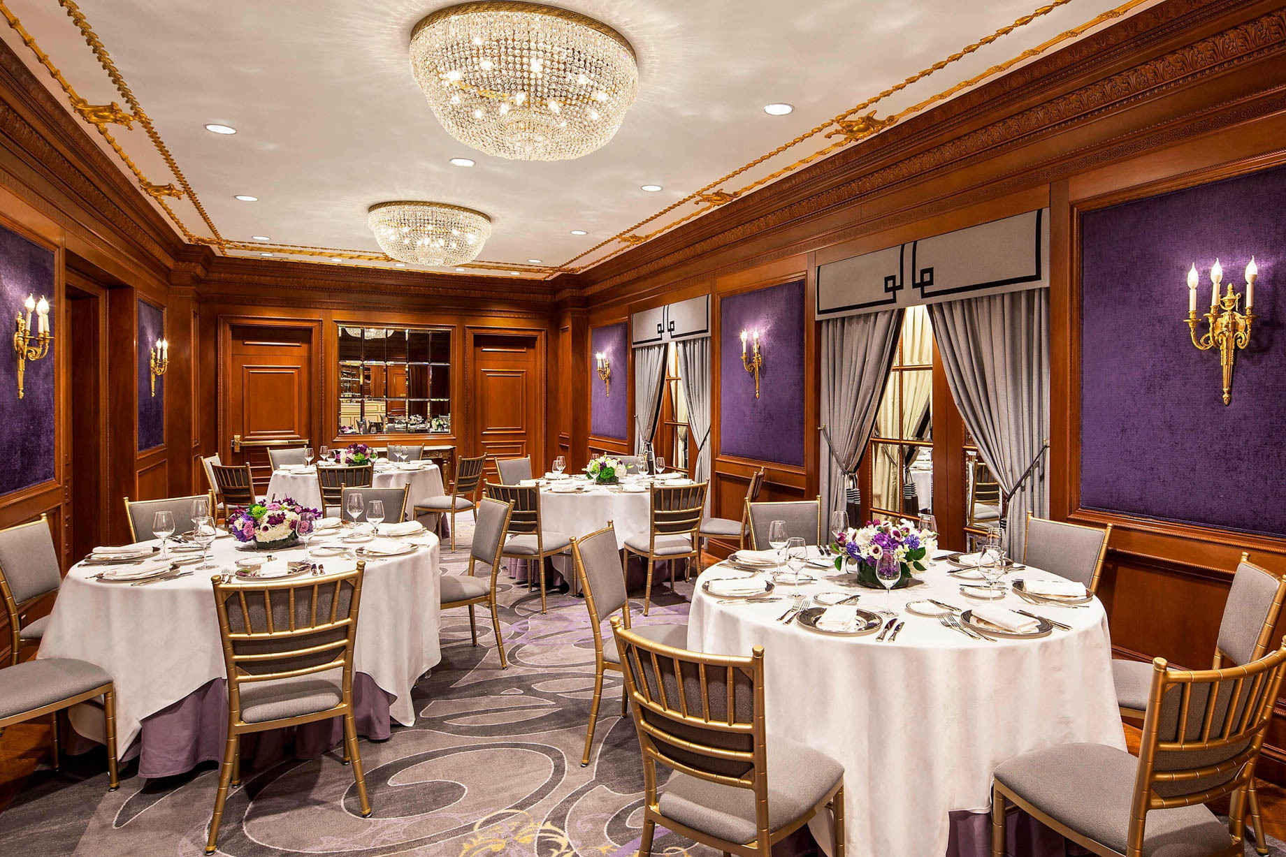 The St. Regis New York Hotel – New York, NY, USA – La Maisonnette Banquet Setup