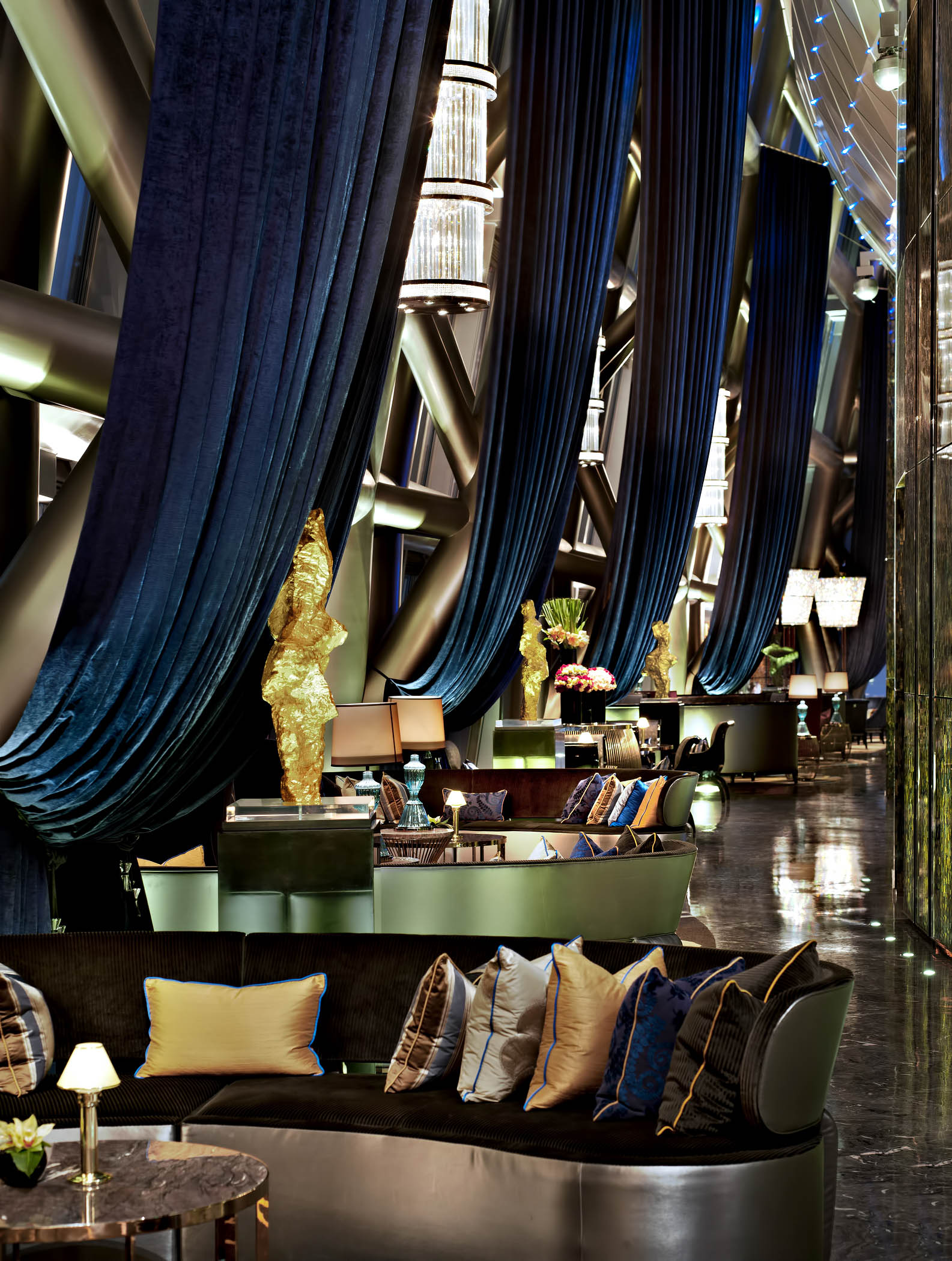 The St. Regis Shenzhen Hotel – Shenzhen, China – The Drawing Room at Night