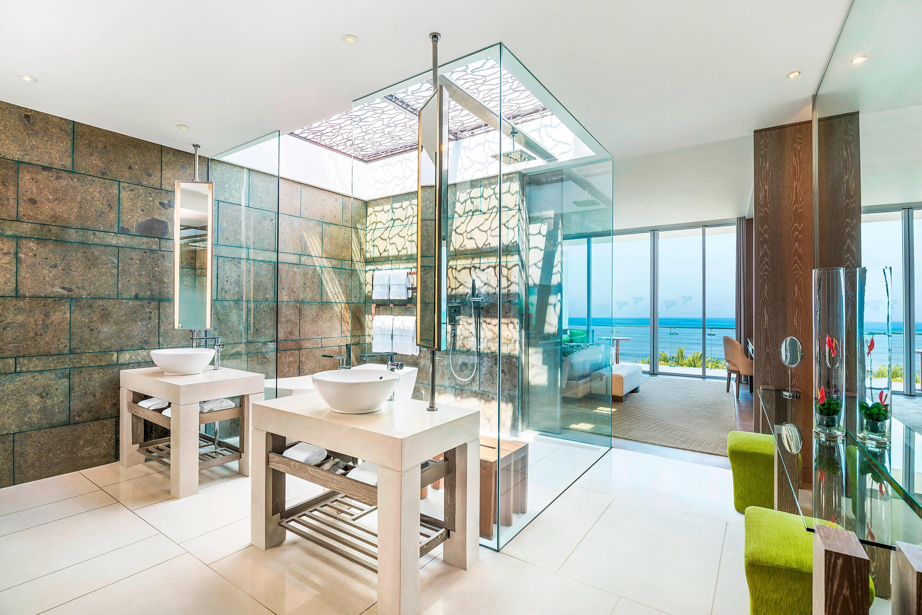W Bali Seminyak Resort - Seminyak, Indonesia - Marvelous Suite Bathroom with Skylight