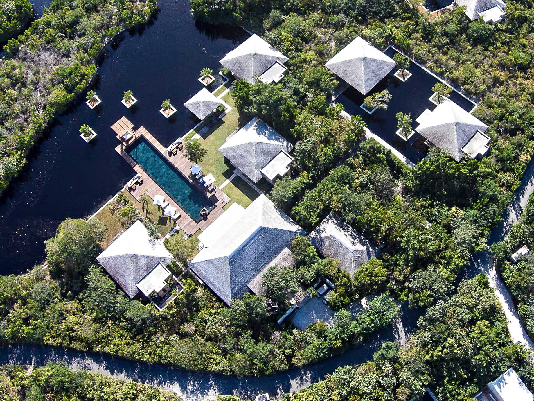 Amanyara Resort – Providenciales, Turks and Caicos Islands – Tranquility Villa Overhead Aerial