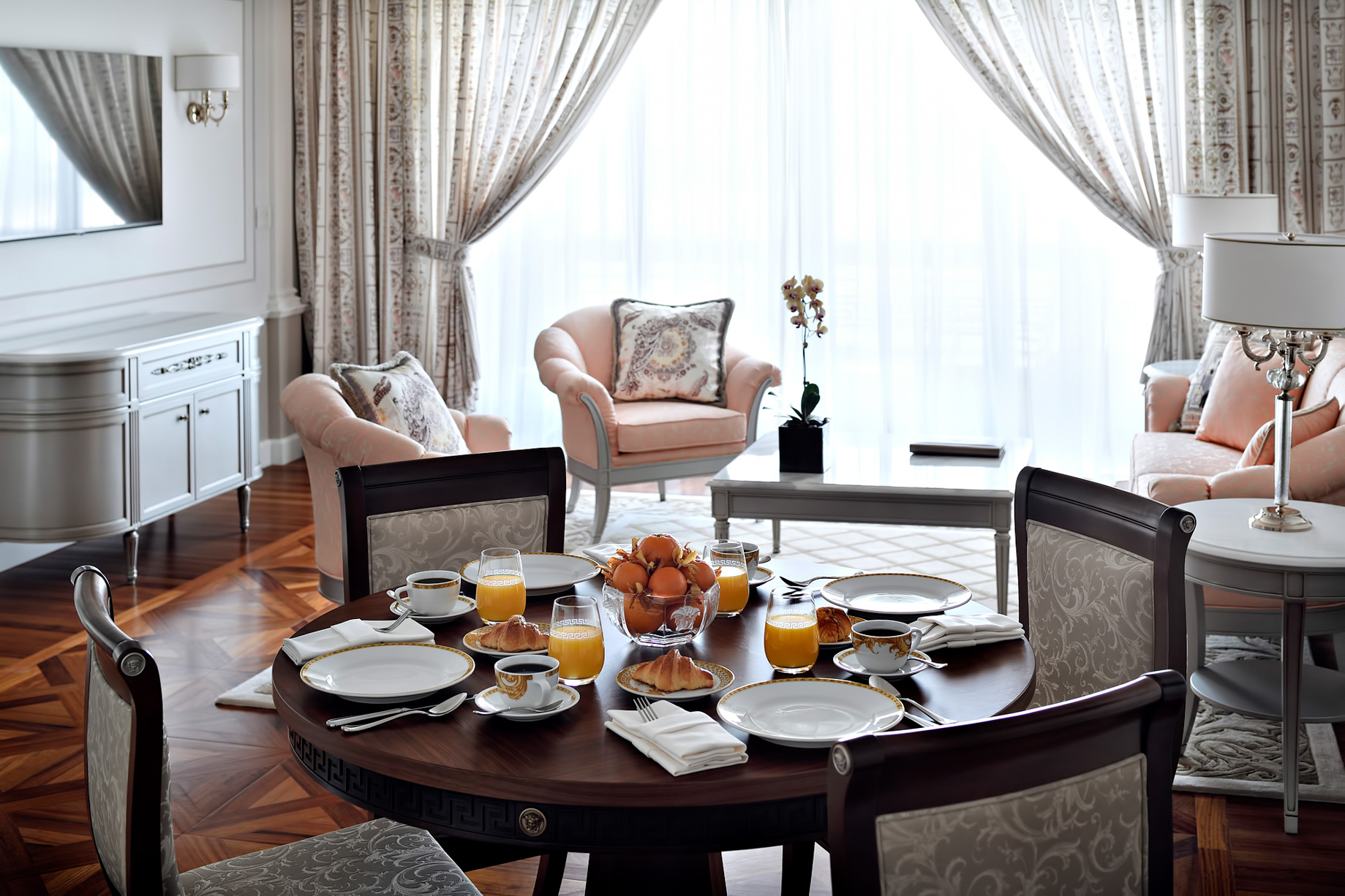 Palazzo Versace Dubai Hotel – Jaddaf Waterfront, Dubai, UAE – Grand Suite Dining Room