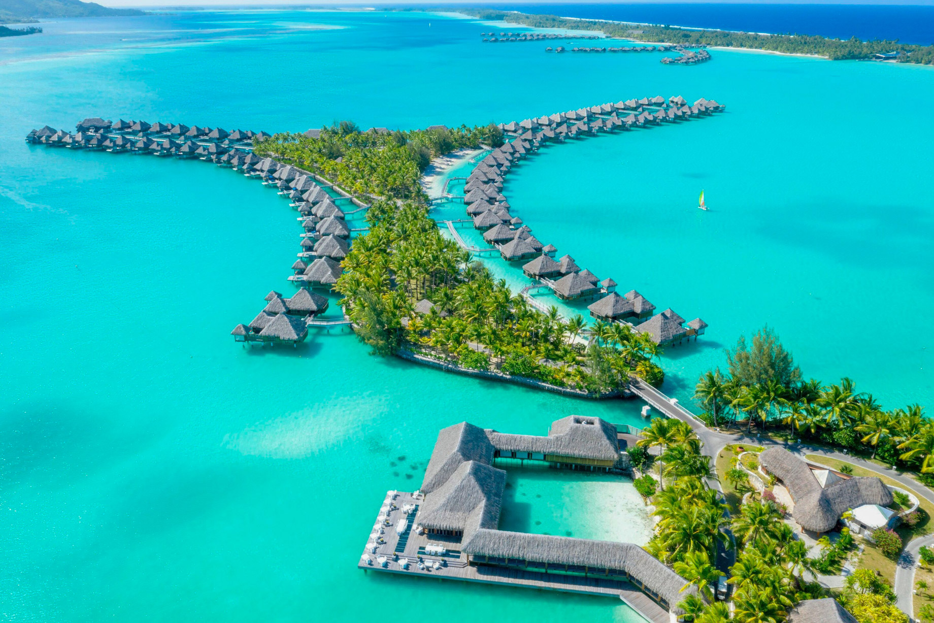 The St. Regis Bora Bora Resort - Bora Bora, French Polynesia - Resort Aerial View