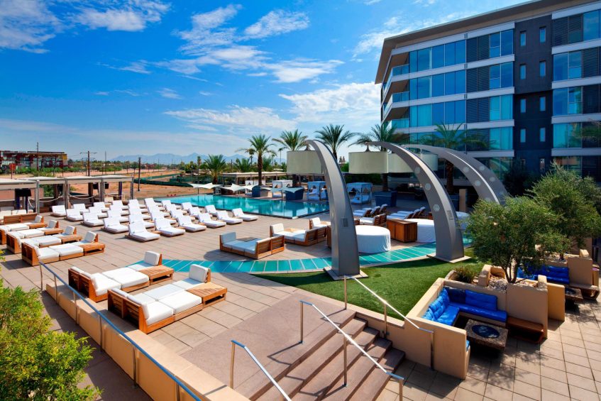 W Scottsdale Hotel - Scottsdale, AZ, USA - WET Deck Poolside Lounge Chairs