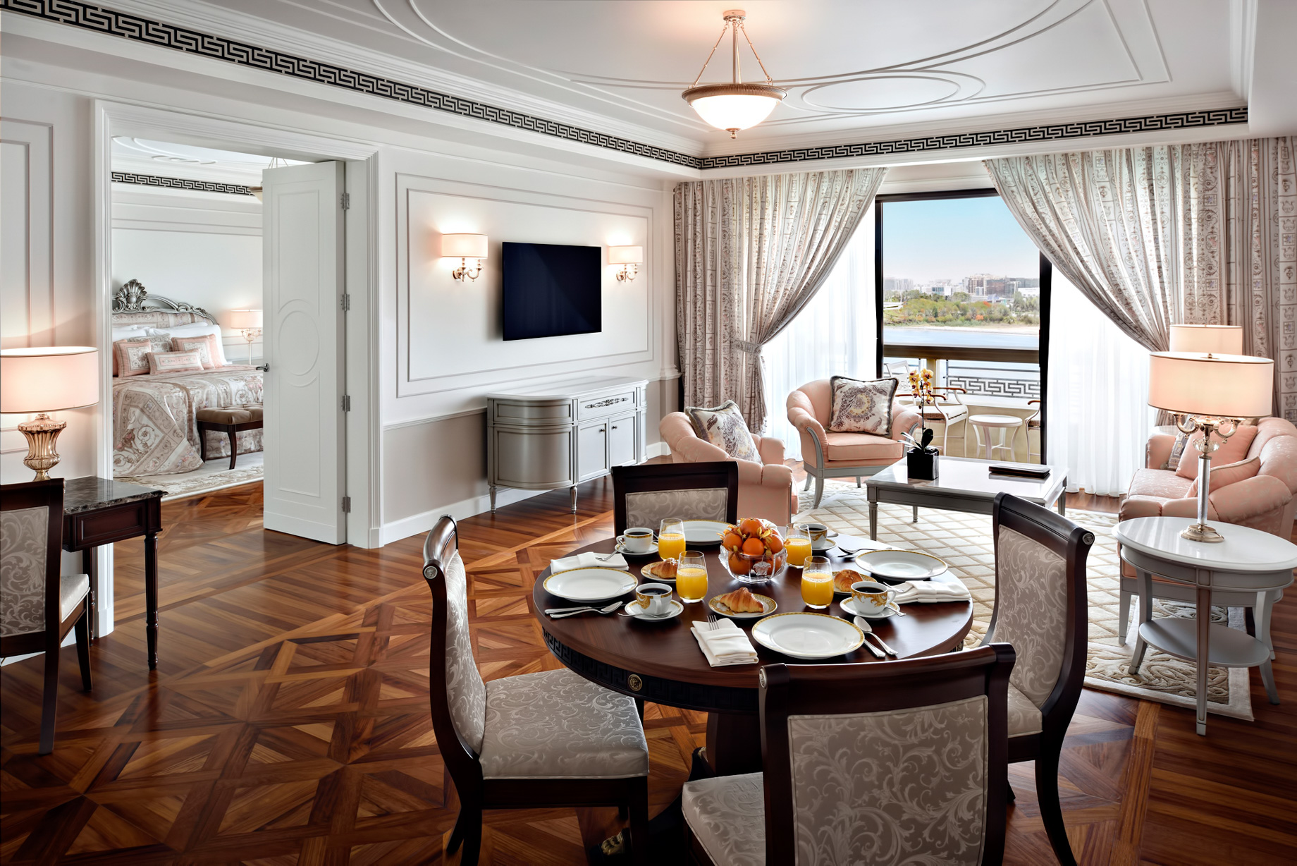 Palazzo Versace Dubai Hotel – Jaddaf Waterfront, Dubai, UAE – Grand Suite Living and Dining Room