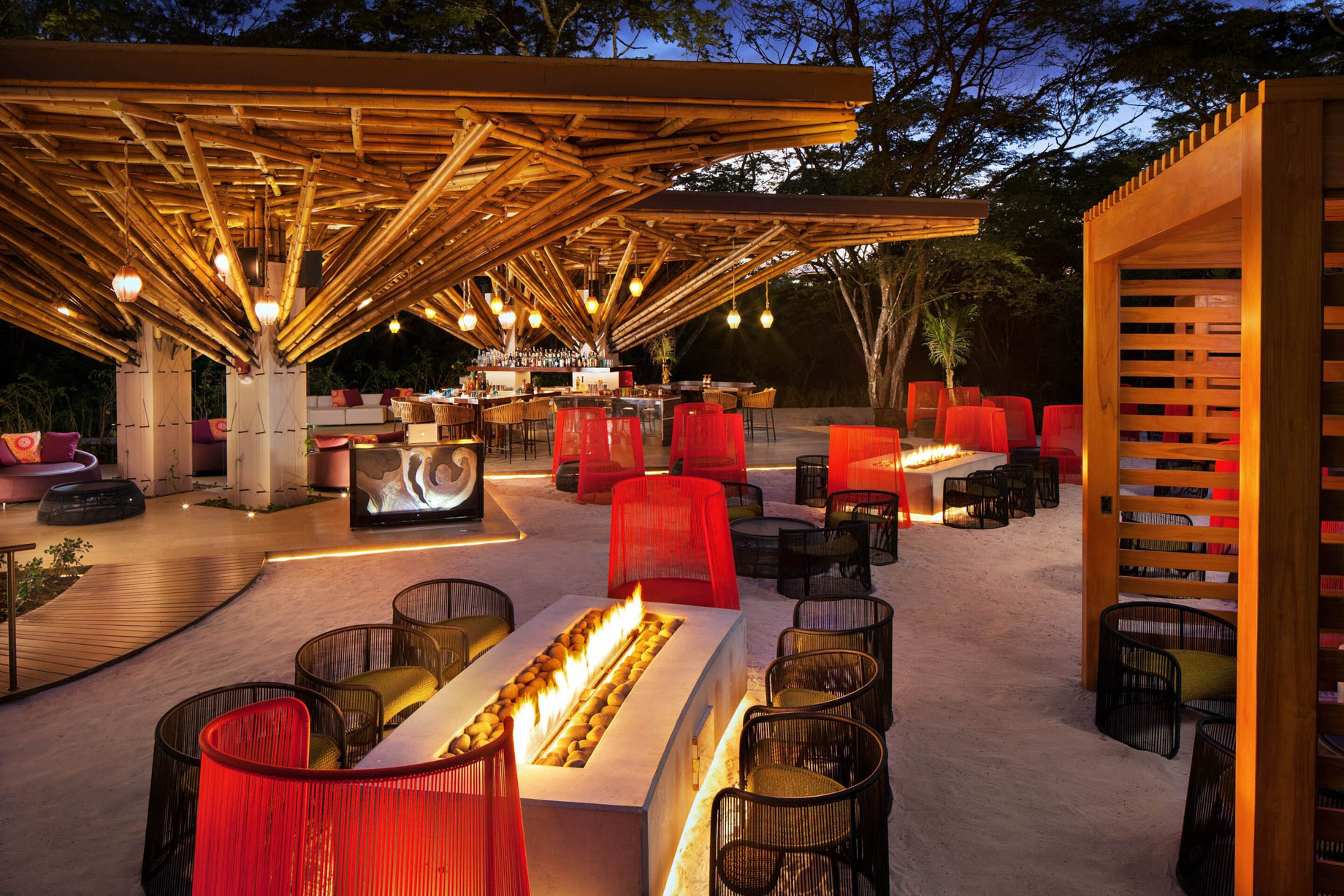 W Costa Rica Reserva Conchal Resort – Costa Rica – Zona Azul Beach Club Firepits