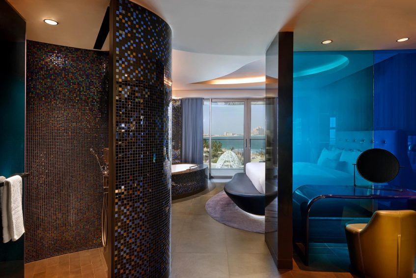 W Dubai The Palm Resort - Dubai, UAE - Mega Suite Single Room Rain Shower