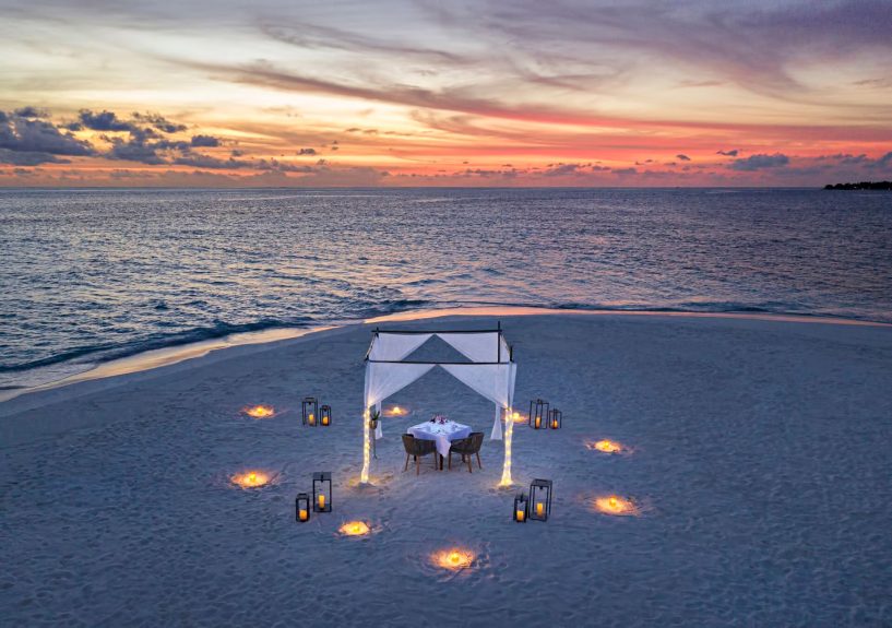 Waldorf Astoria Maldives Ithaafushi Resort - Ithaafushi Island, Maldives - Sand Bank Sunset Dining