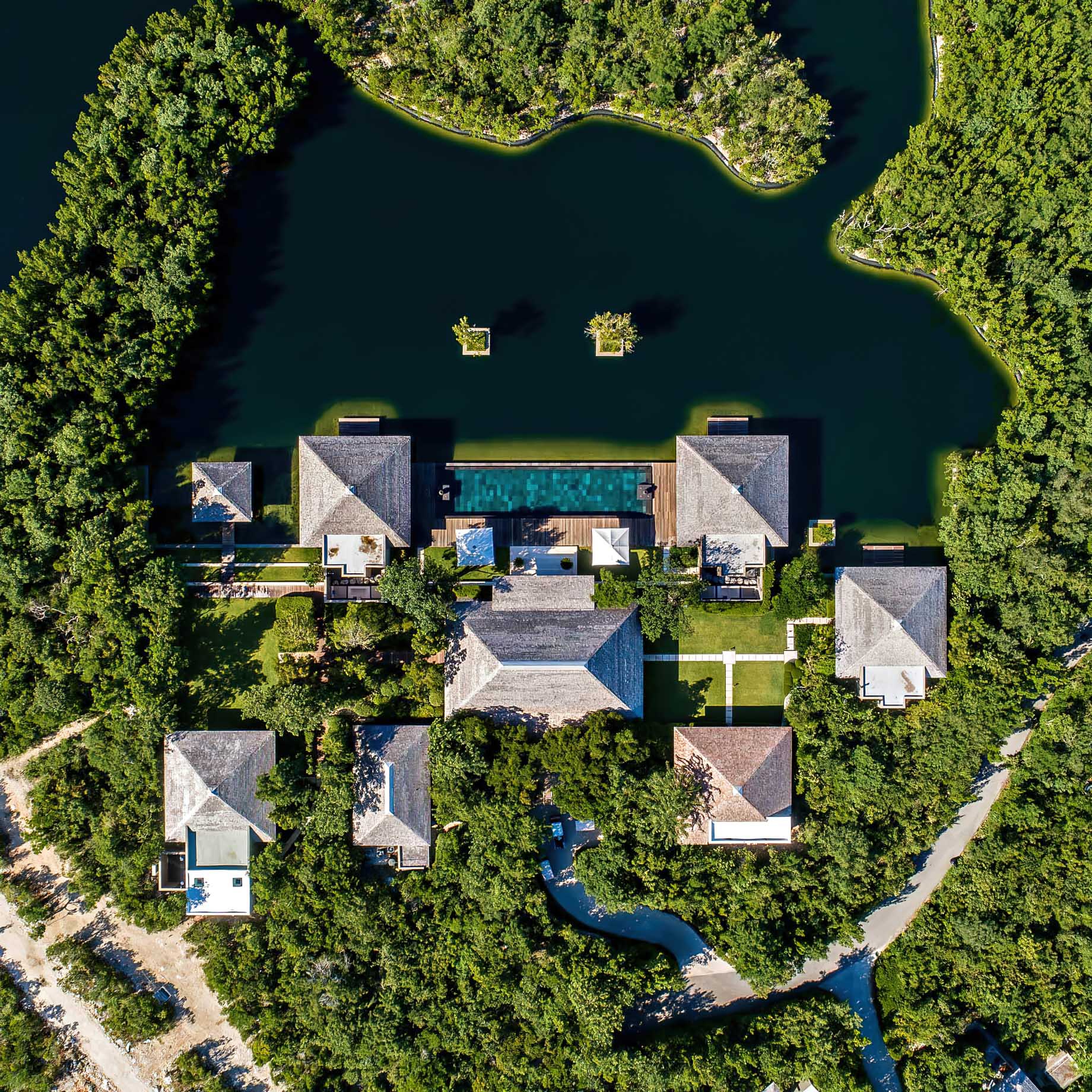 Amanyara Resort - Providenciales, Turks and Caicos Islands - 6 Bedroom Amanyara Villa Overhead Aerial