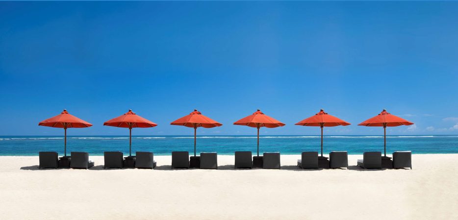 The St. Regis Bali Resort - Bali, Indonesia - Private White Sand Beach Chairs