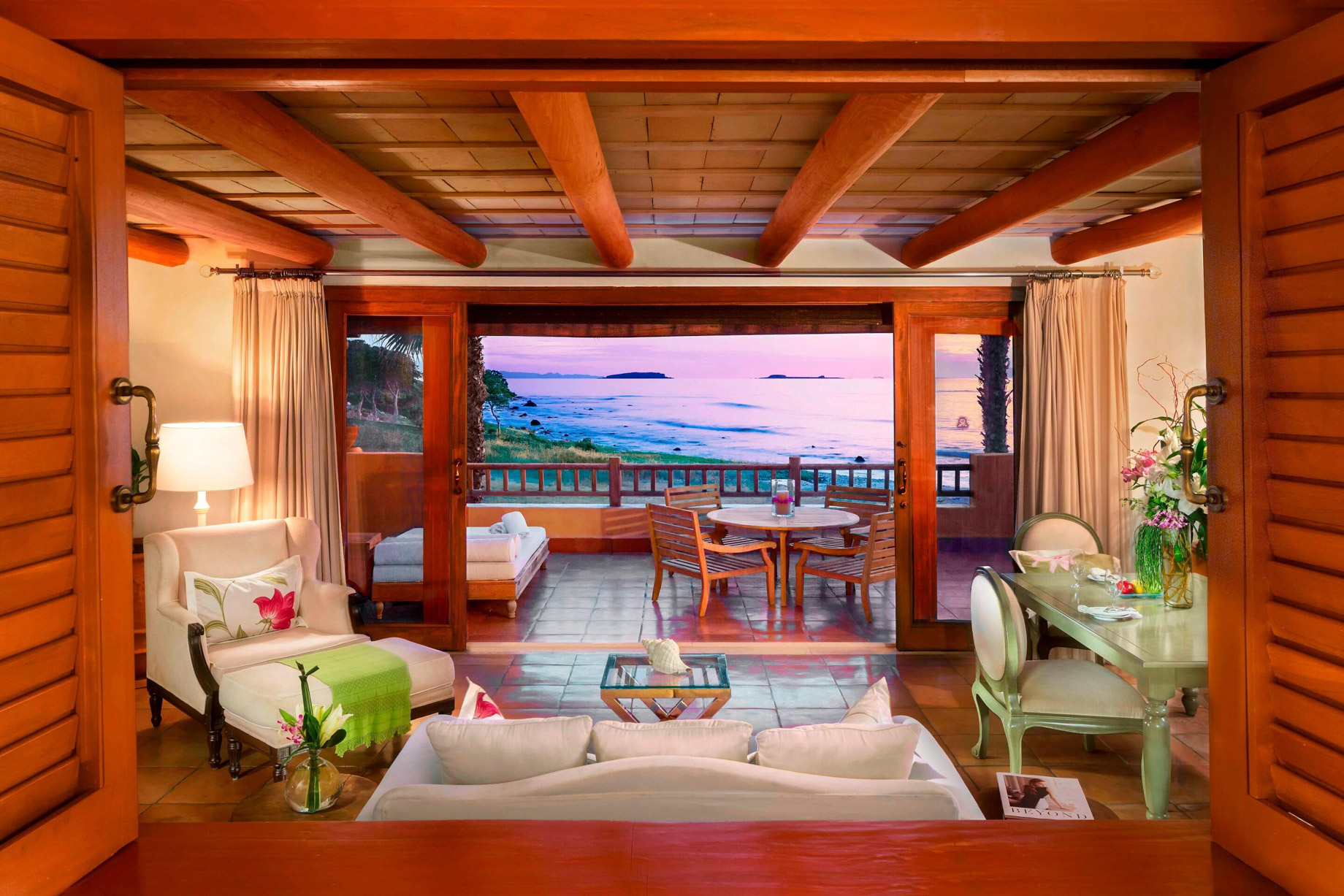 The St. Regis Punta Mita Resort – Nayarit, Mexico – Deluxe Suite Ocean View Living Room Sunset