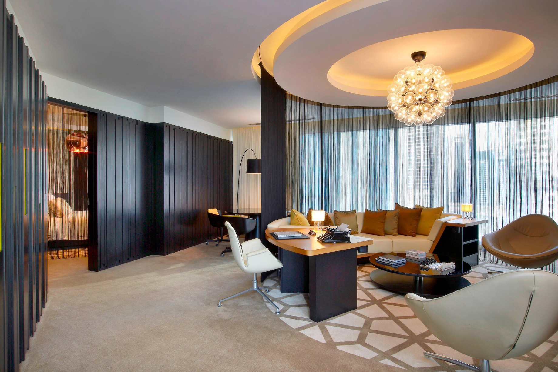 W Doha Hotel – Doha, Qatar – W Suite Living Room Seating