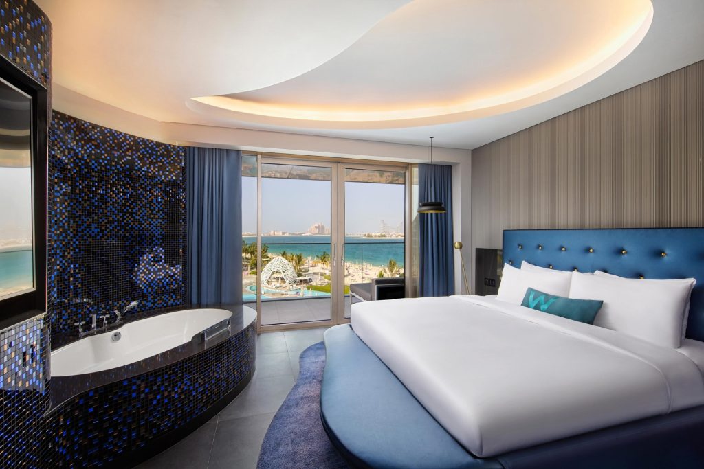 W Dubai The Palm Resort - Dubai, UAE - Mega Suite Single Room Skyline View
