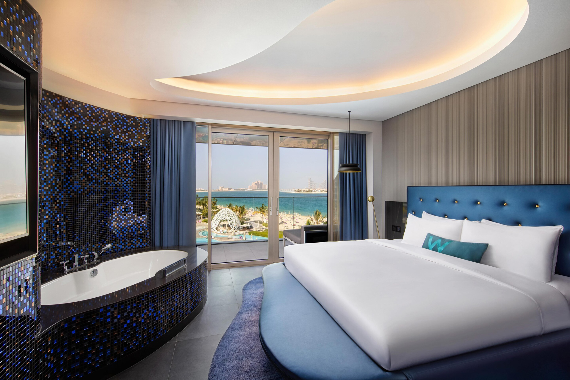 W Dubai The Palm Resort – Dubai, UAE – Mega Suite Single Room Skyline View