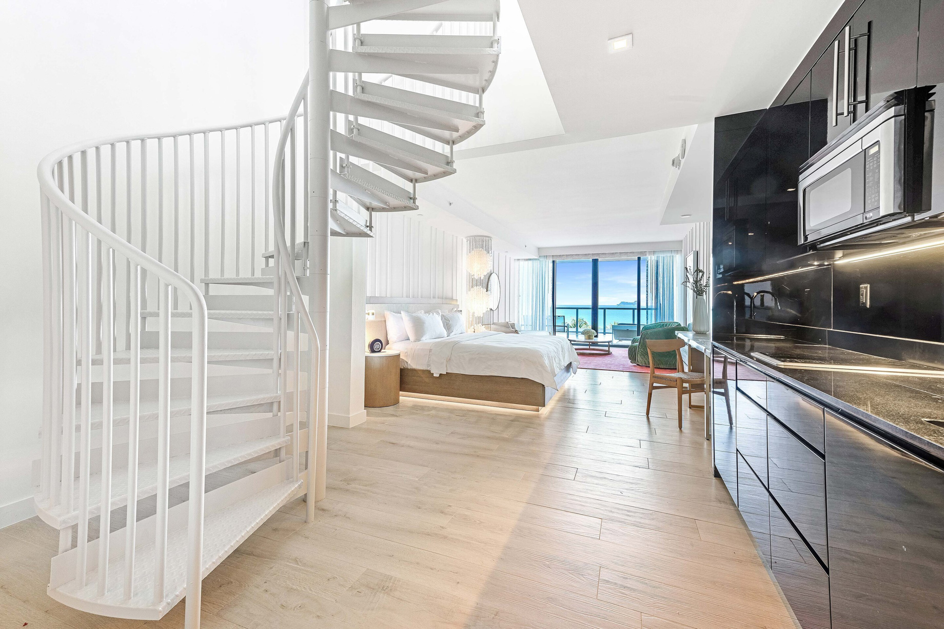 W South Beach Hotel – Miami Beach, FL, USA – Mega Bi Level Oceanfront Suite Living Area