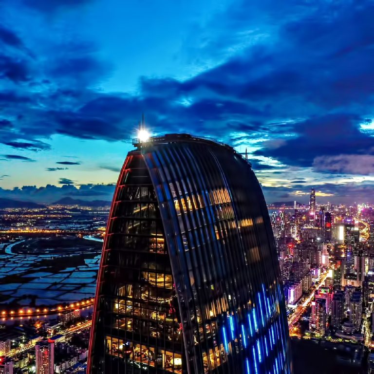 The St. Regis Shenzhen Hotel – Shenzhen, China – Night Tower View