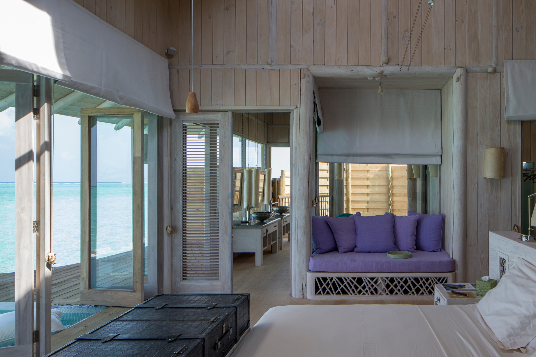 Soneva Jani Resort – Noonu Atoll, Medhufaru, Maldives – 1 Bedroom Water Retreat Villa Bedroom Bathroom View