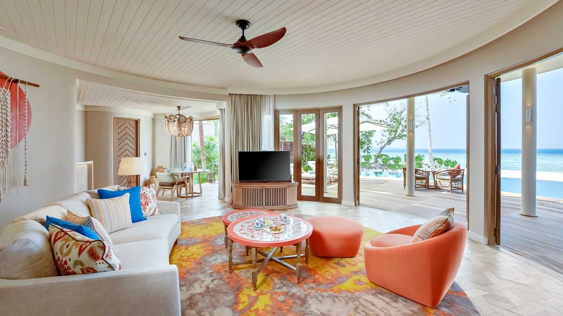 The Nautilus Maldives Resort - Thiladhoo Island, Maldives - Beach Residence Living Room