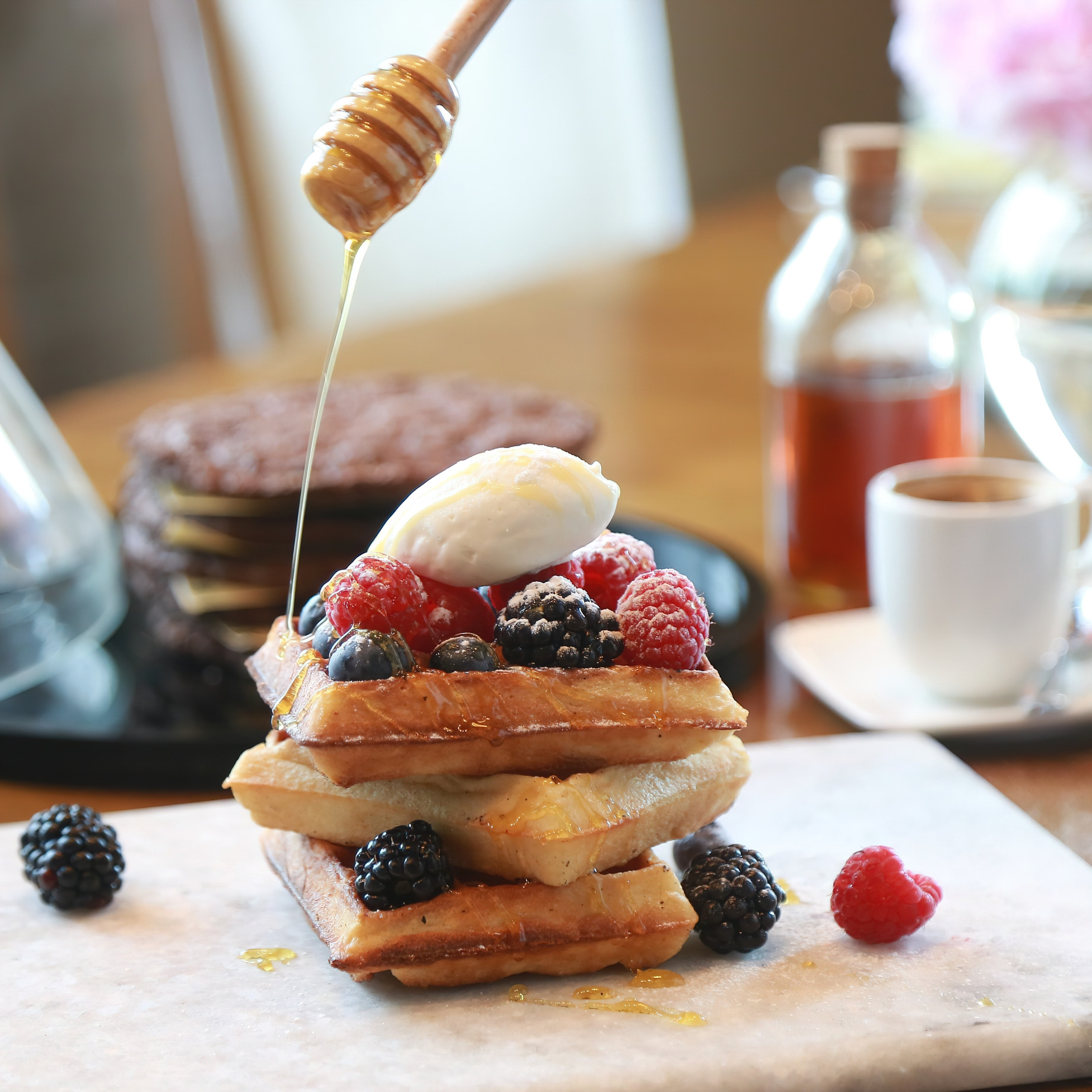 The St. Regis Mumbai Hotel - Mumbai, India - Decadent Breakfast Waffles