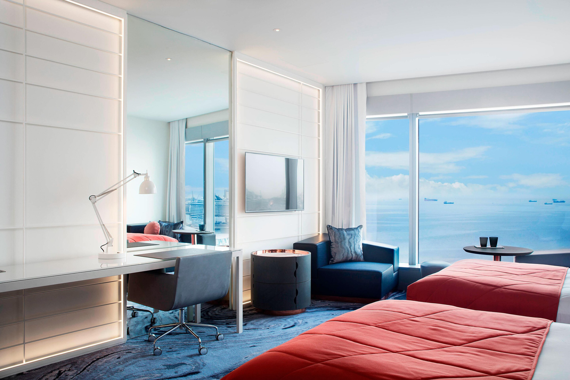 W Barcelona Hotel – Barcelona, Spain – Wonderful Guest Room Twin View