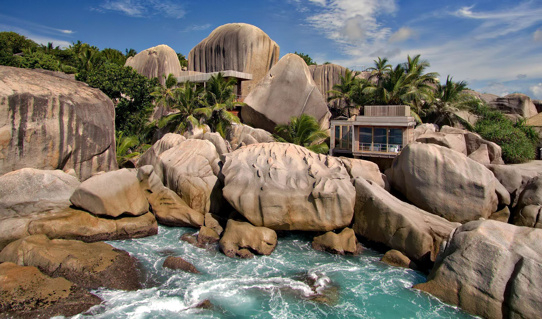 Six Senses Zil Pasyon Resort – Felicite Island, Seychelles – Spa Exterior Aerial
