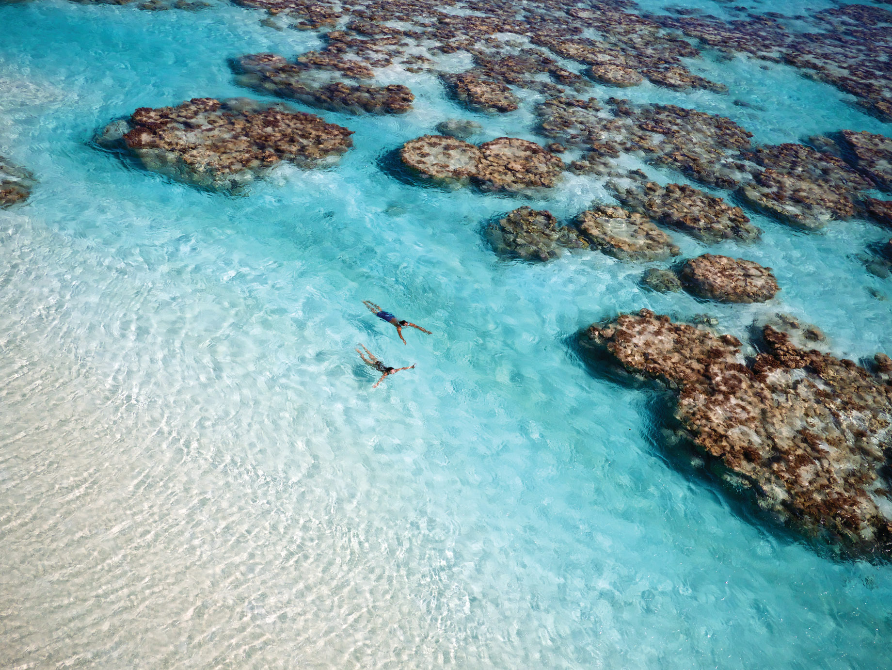 The Brando Resort – Tetiaroa Private Island, French Polynesia – Couple Swimming in Ocean