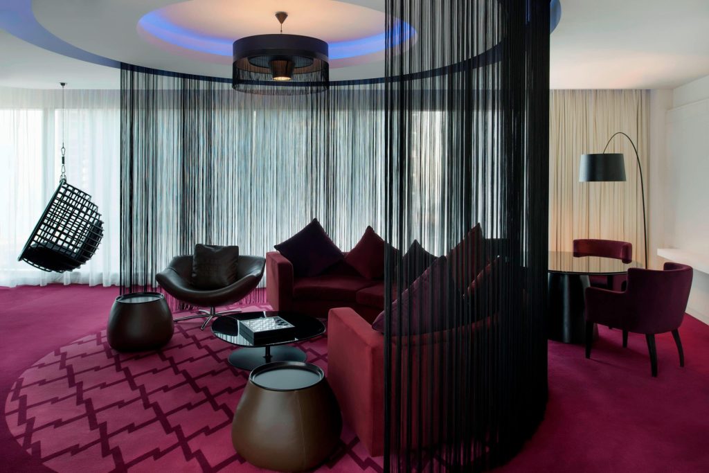 W Doha Hotel - Doha, Qatar - WOW Suite Living Room