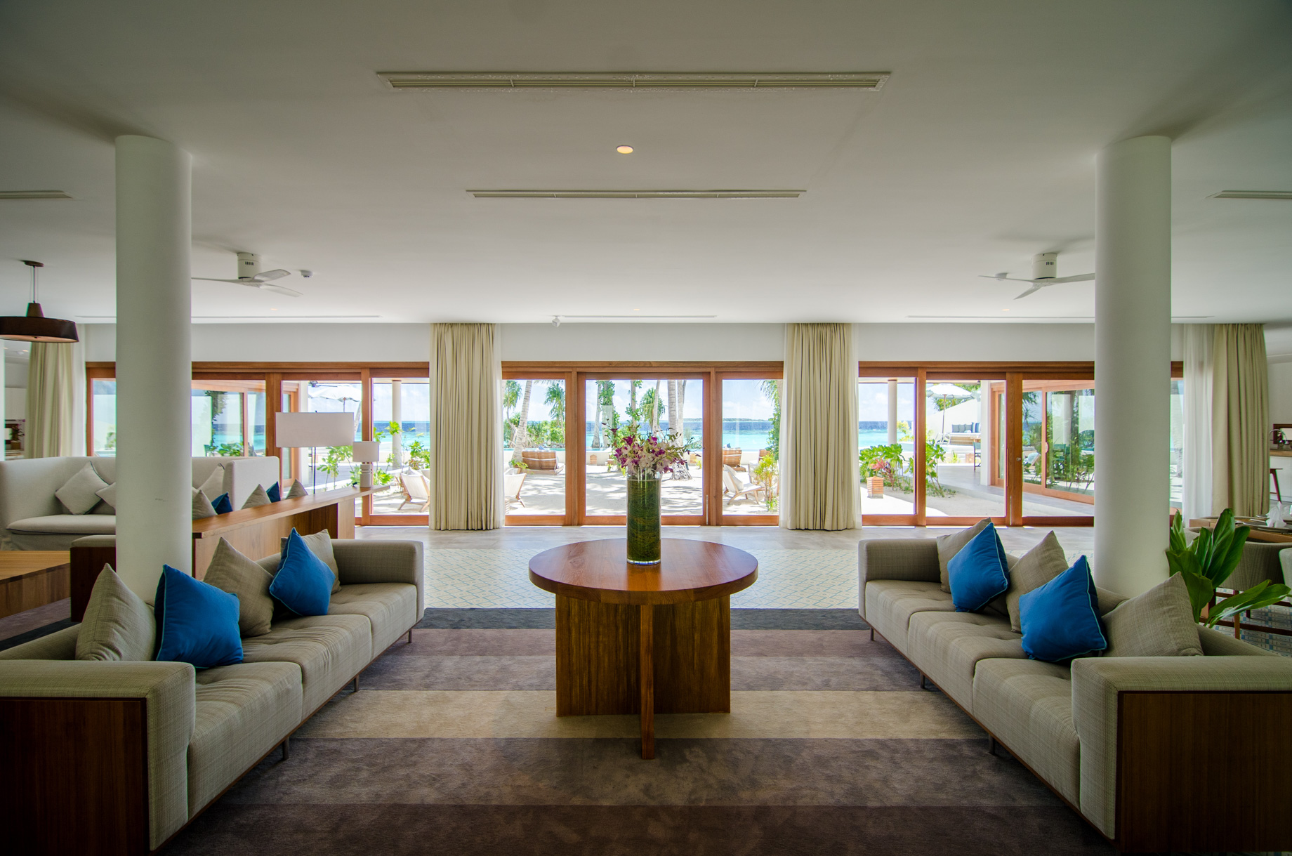 Amilla Fushi Resort and Residences – Baa Atoll, Maldives – Oceanfront Beach Residence Living Room
