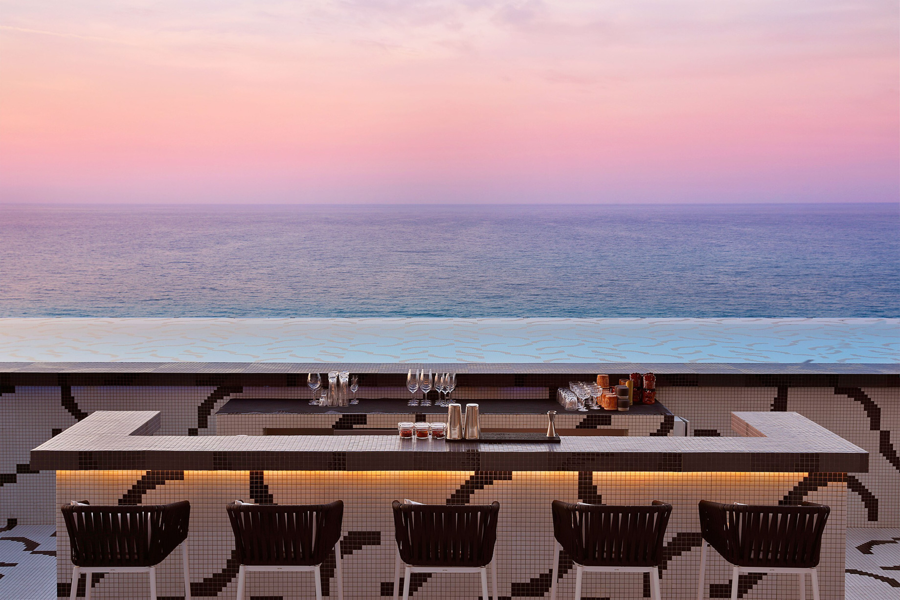W Muscat Resort – Muscat, Oman – Siddharta Lounge by Buddha Bar Ocean View Sunset
