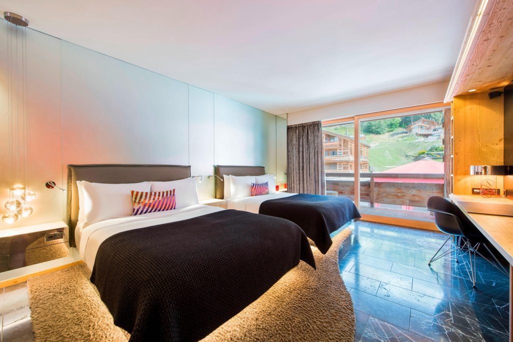 W Verbier Hotel - Verbier, Switzerland - Fabulous Twin Bedroom
