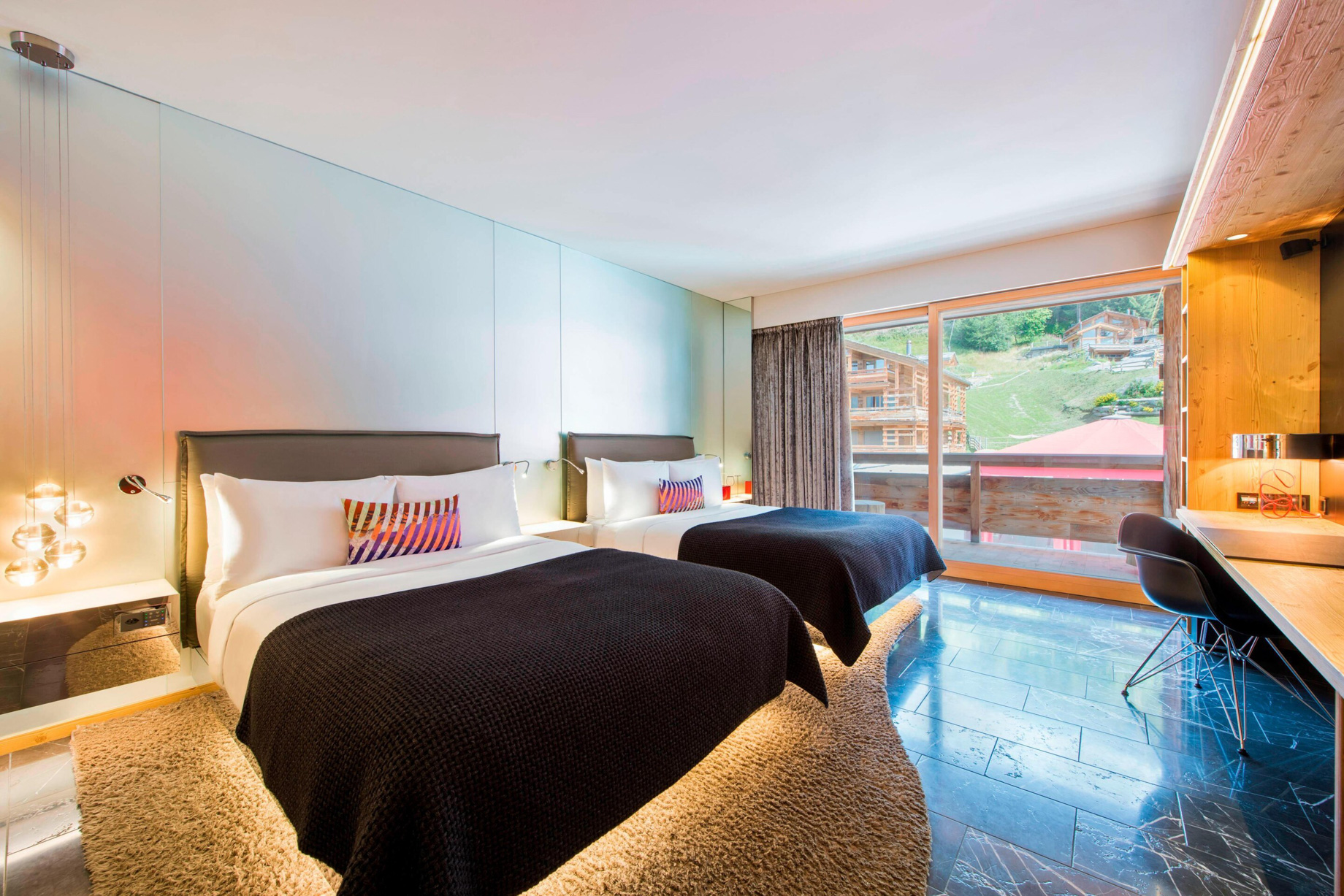 W Verbier Hotel – Verbier, Switzerland – Fabulous Twin Bedroom