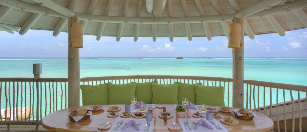 Soneva Jani Resort - Noonu Atoll, Medhufaru, Maldives - 1 Bedroom Water Retreat Villa Outdoor Dining Table
