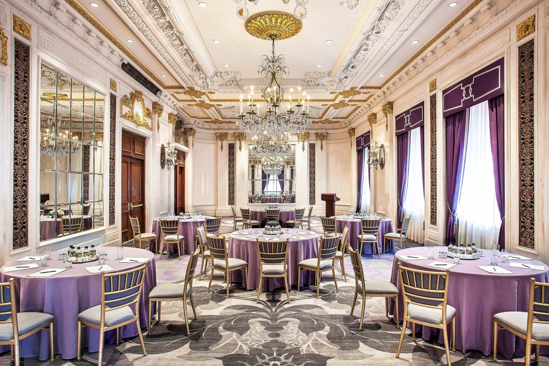 The St. Regis New York Hotel – New York, NY, USA – The Versailles Room Banquet Setup