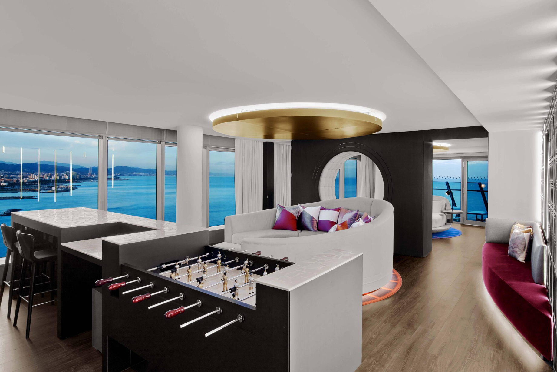 W Barcelona Hotel - Barcelona, Spain - WOW Suite Living Area