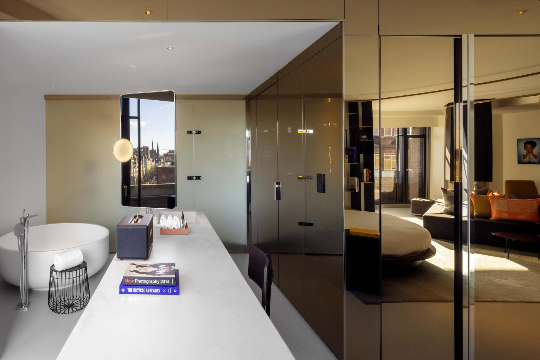 W Amsterdam Hotel – Amsterdam, Netherlands – WOW Exchange One Bedroom Studio Suite Bathroom