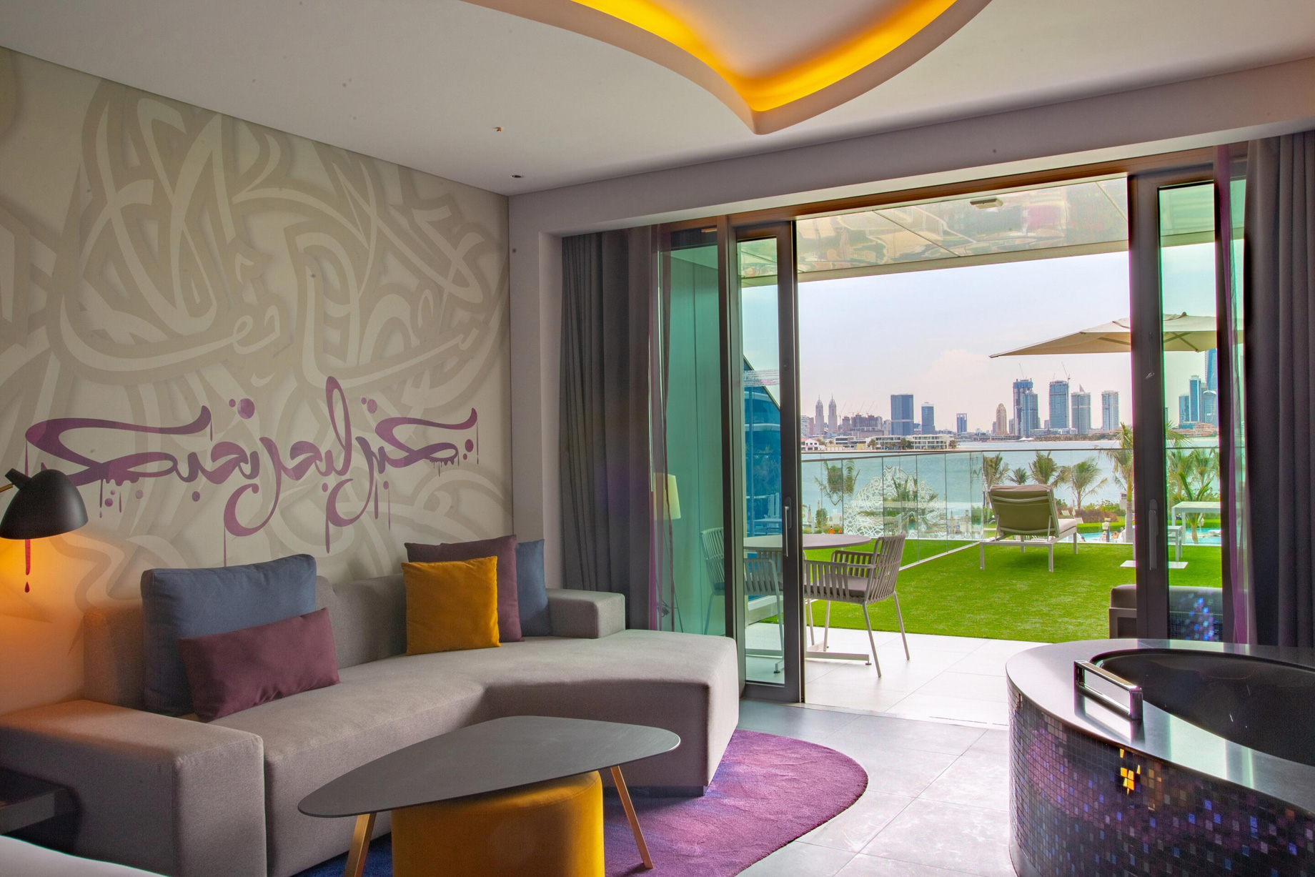 W Dubai The Palm Resort - Dubai, UAE - Spectacular Terrace Living Area