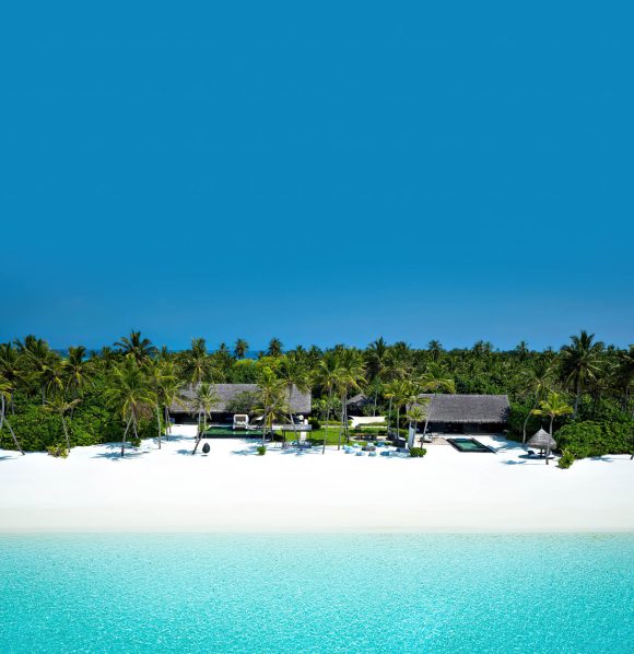 One&Only Reethi Rah Resort - North Male Atoll, Maldives - Grand Beach Villa Beachfront Aerial