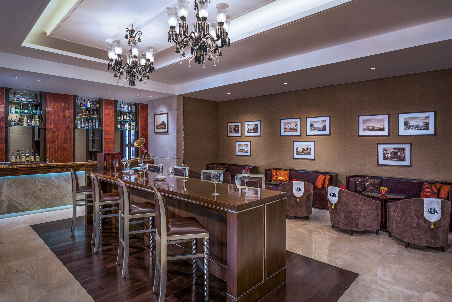 The St. Regis Mumbai Hotel – Mumbai, India – Kipling Bar Seating