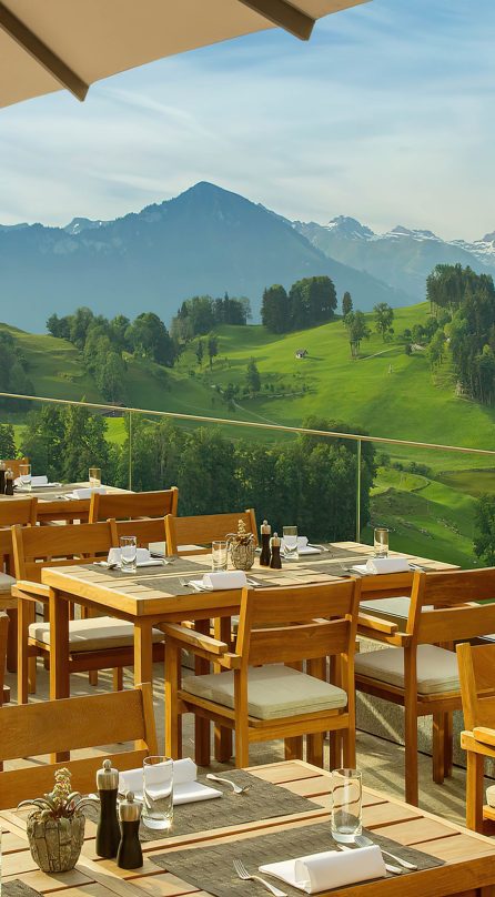 Waldhotel - Burgenstock Hotels & Resort - Obburgen, Switzerland - Verbena Restaurant Terrace