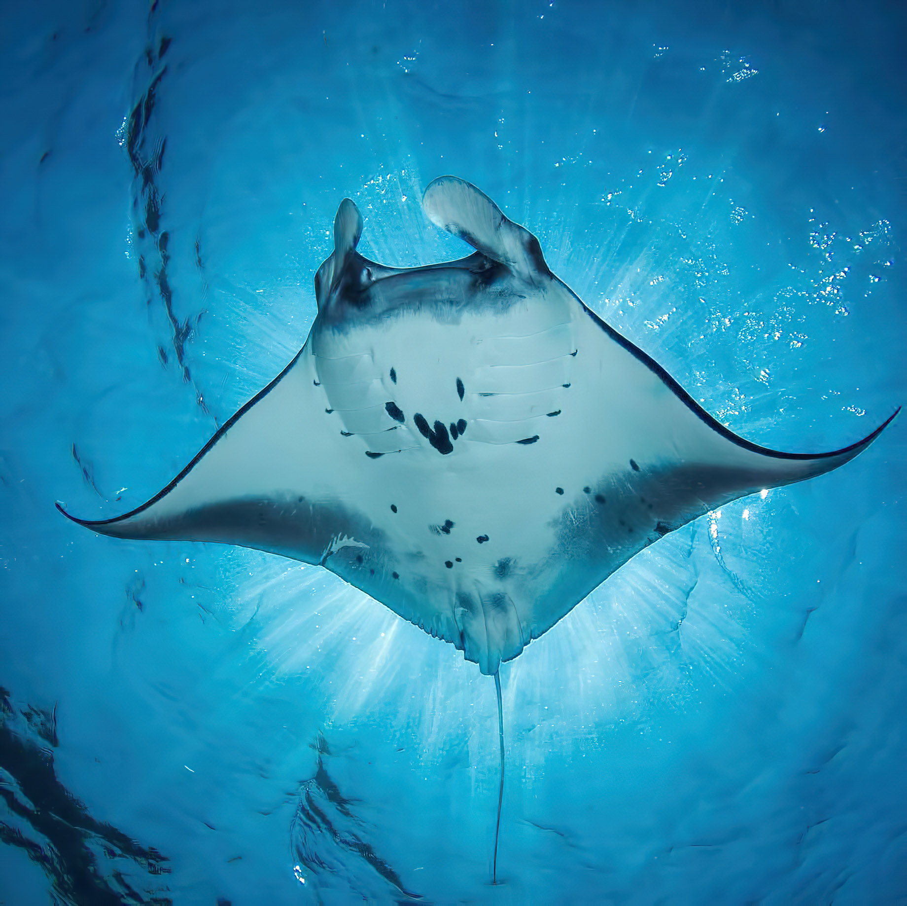 Cheval Blanc Randheli Resort - Noonu Atoll, Maldives - Manta Ray Underwater View