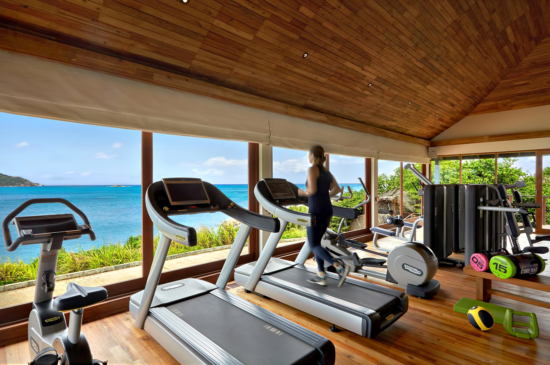 Six Senses Zil Pasyon Resort – Felicite Island, Seychelles – Tropical Ocean View Gym