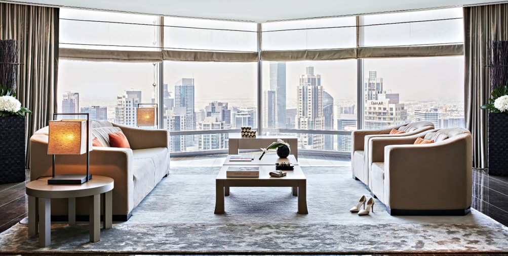 Armani Hotel Dubai - Burj Khalifa, Dubai, UAE - Armani Suite Living Room