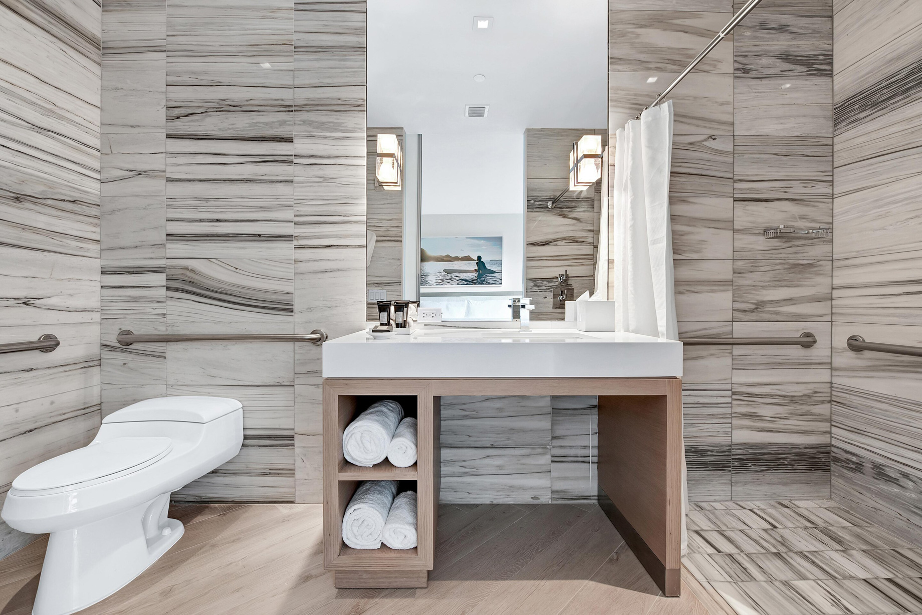 W South Beach Hotel - Miami Beach, FL, USA - Poolside Bungalow 2 Bedroom Suite Bathroom